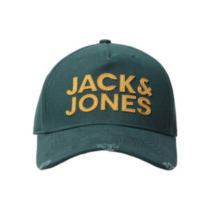 Jack & Jones Men Green & Yellow Embroidered Cap
