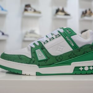 LV Trainer series sneaker/trainers featuring exclusive embossed grain calf leather on the shoe surface