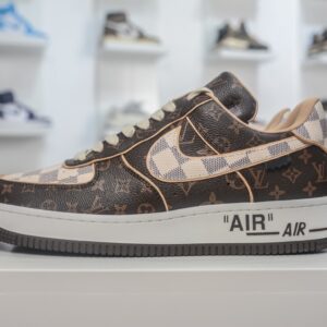 LV Louis Vuitton x NK Air Force Collaboration: Air Force 1 Low Casual Athletic Sneakers