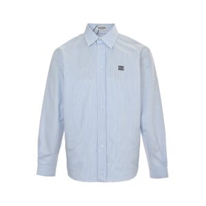 Miu Miu/Miu Miu letter vertical stripe shirt