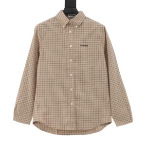 MIUMIU Miumiu MM fine plaid long sleeve shirt