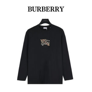 Burberry plaid warhorse long sleeve in front of the chest