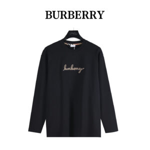 Burberry with signature on the chest and heart on the back; long sleeves