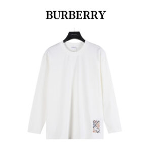 Burberry plaid label long sleeve with hem war horse pattern for 25SS