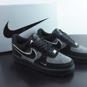 Nike Air Force 1'07 Low "Black Knight" full suede casual plimsoll shoes