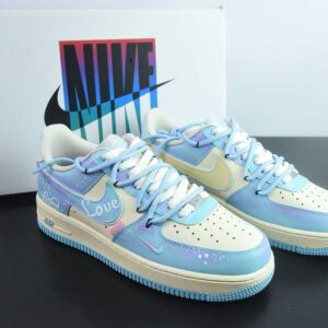Nike Air Force 1'07 Low "Sweet Dream of Sea Salt" hand-painted graffiti Sweet Dream of Sea Salt casual low-top