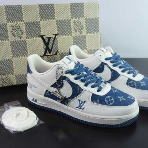 Nike Air Force 1'07 Low LV Collaboration White and Blue Denim Casual Sneakers
