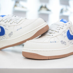 Stussy x NIke Air Force 1; Dice; Mild Blue; Natural Rubber