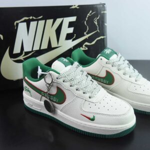 Nike Air Force 1'07 Low Stussy collab knit hook mint green low-top casual plimsoll shoes