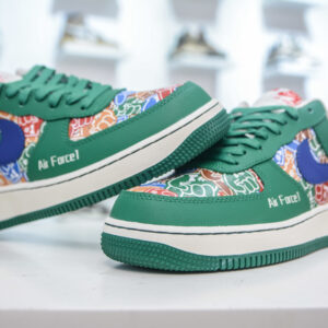 Nike Air Force 1 Low 07 Dual Green and Blue Swoosh