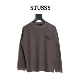 Stussy Waffle Enzyme Wash Long Sleeve T-shirt