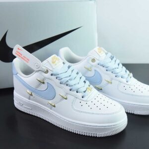 Nike Air Force 1'07 Low official explosive custom secondary theme four hook sky blue Air Force One low-top casual plank
