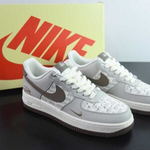 NK Air Force 1 '07 Low "Stussy Collaboration - Printed Brown Swoosh" Low-Top Sneakers Casual