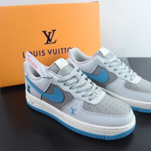 Nike Air Force 1 '07 Low "LV Collaboration - Grey Blue Base" Low-Top Sneakers Casual Shoes
