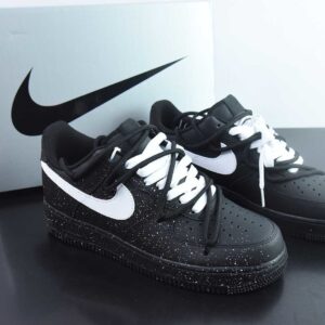 Nike Air Force 1 Low’07 black full star splash leisure plimsoll shoes