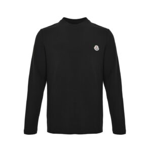 Moncler 25Fw Simple Long Sleeve T-shirt with Small Embroidered Logo