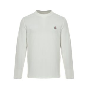 Moncler 25Fw Simple Long Sleeve T-shirt with Small Embroidered Logo