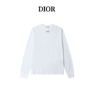Dior FW25 white basic CD silver logo long sleeve
