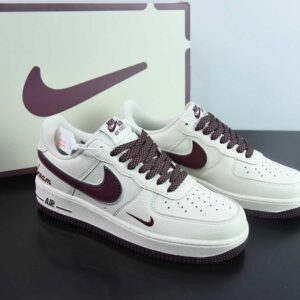 OAM71270746 Nike Air Force 1 Low '07 “ dream”White wine red small hook low-top Air Force One casual plimsoll shoes