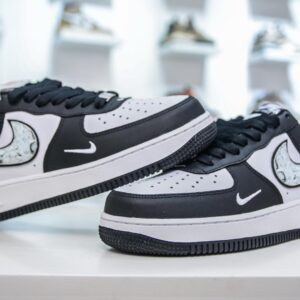 Air Force 1 Low black and white panda dry landscape graffiti