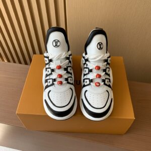 Lv* Family · 25a Spring and Summer New Arrivals – Cherry Collection 🍒 Arched bridge with thick sole, dad shoes, lace-up casual shoes.