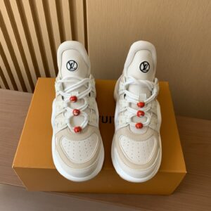 Lv* Family · 25a Spring and Summer New Arrivals – Cherry Collection 🍒 Arched bridge with thick sole, dad shoes, lace-up casual shoes.