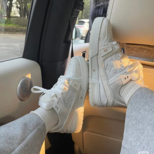 LV TARINE Louis Vuitton x Tyler Collaboration Model, LV Brand, Embossed Design, Couple’s Style, Casual/Sport Shoes, Skate Shoes.