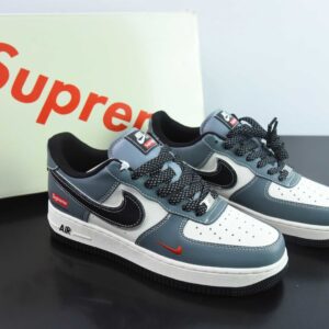 Nk Air Force 1'07 Low Supreme collab blue grey casual low top sneaker shoes