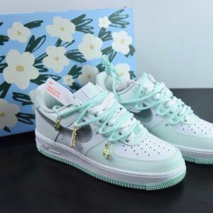 Air Force 1 Low gold inlay jade mint green deconstruction binding strap casual low-top plank shoes