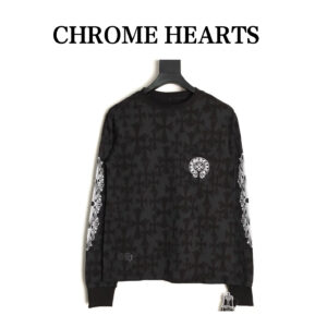 Chrome Hearts 25FW long sleeve T-shirt with full-print dark pattern