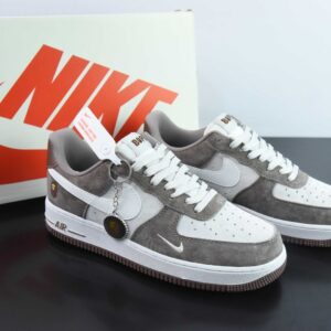 Nike Air Force 1 AF1 Low Grey Brown Ape Head Print Custom Edition