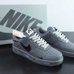 Nike Air Force 1 Low 07 x UNDEFEATED; broken three hooks; dark gray; full of stars