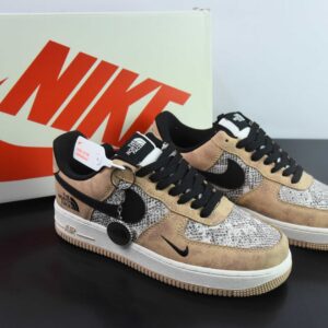 Nike Air Force 1 '07 Low "The North Face Collaboration - Mesh Brown" Air Force One Low-Top Sports Shoes Casual