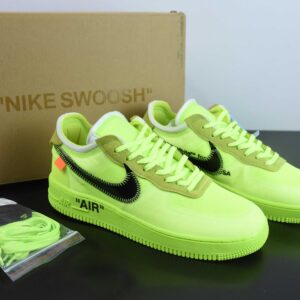 Off-White x Nike Air Force 1 Low "Air OW Fluorescent Green"
