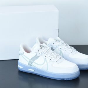 The strongest version on the market Air Force 1 React Ice Cube Bone White Ice Blue