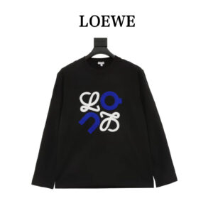 Loewe classic ON running collaboration velvet embossed long sleeve T-shirt