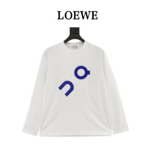 Loewe classic ON running collaboration velvet embossed long sleeve T-shirt