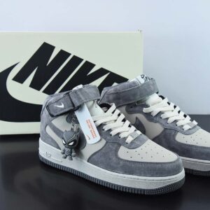 Nk Air Force 1'07 Mid Marvel Theme Black Panther 3M Reflective Mid Top Casual Sneakers