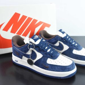 NK Air Force 1'07 Low North Face Collaboration - Steel Blue Air Force One Low-Top Casual Sneakers