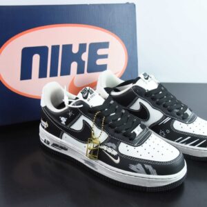 Nike Air Force 1‘07 Low Bleached Black Gumby Styled Shoes