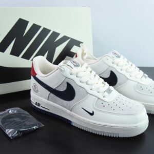Moncler x Nike Air Force 1’07 LV8 Low"Moncler" Air Force One "Leather Off-White Dark Blue Red Mon"