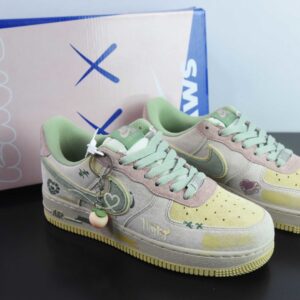 Nike Air Force 1 Low 07 Military Grey Green Sneakers Graffiti