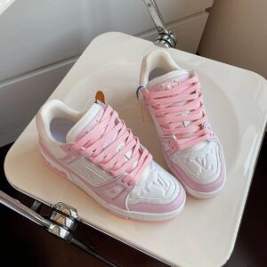 Louis Vuitton! But it’s the adorable LV Trainer in cherry blossom pink! How could anyone not be captivated by it?!