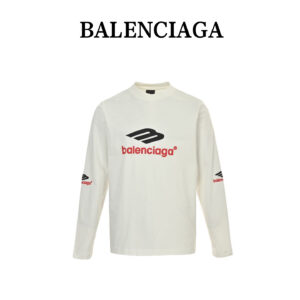 Balenciaga Paris 25Fw 3M Embroidered Logo Long Sleeve T-shirt
