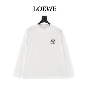 Loewe classic logo embroidered long-sleeved T-shirt