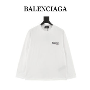 Balenciaga classic style embroidered coke long-sleeved T-shirt