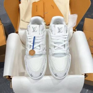 Top-tier version from Dongguan, new color. 🔥🔥 Couple edition. Trainer Loewe Chess Pattern Casual/Sport Shoes/Skate Shoes