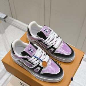 Top-tier reseller, authentic version. Luji Trainer series, retro basketball sneaker/board shoes!! LV TARINE Louis Vuitton L-brand Couple’s Model Casual/Sport Shoes/Skate Shoes